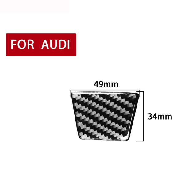 Car Carbon Fiber Steering Wheel Lower Decorative Sticker for Audi A6L / A7 2019-, Left and Right Drive Universal