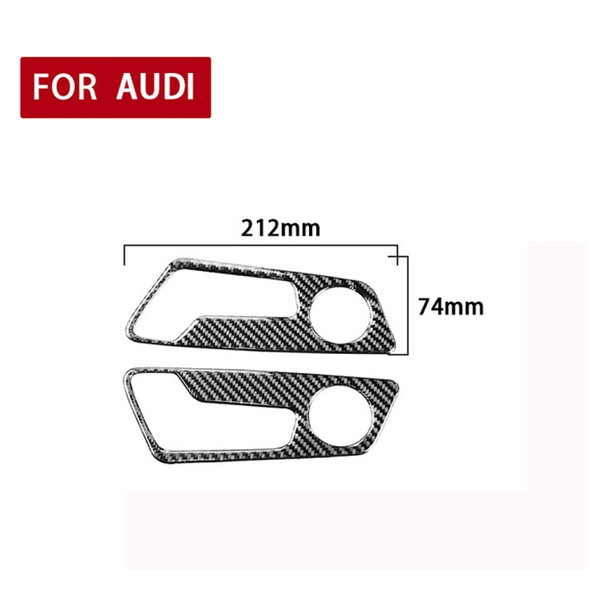 Car Carbon Fiber Seat Adjustment Panel Decorative Sticker for Audi A6L / A7 2019-, Left and Right Drive Universal