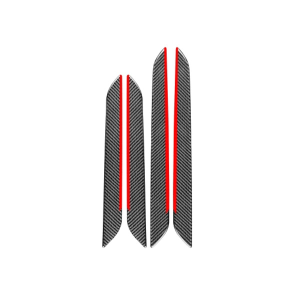 4 PCS / Set Carbon Fiber Car Interior Door Trim Red Edge Decorative Sticker for Audi Q3 2013-2018,Left and Right Drive Universal