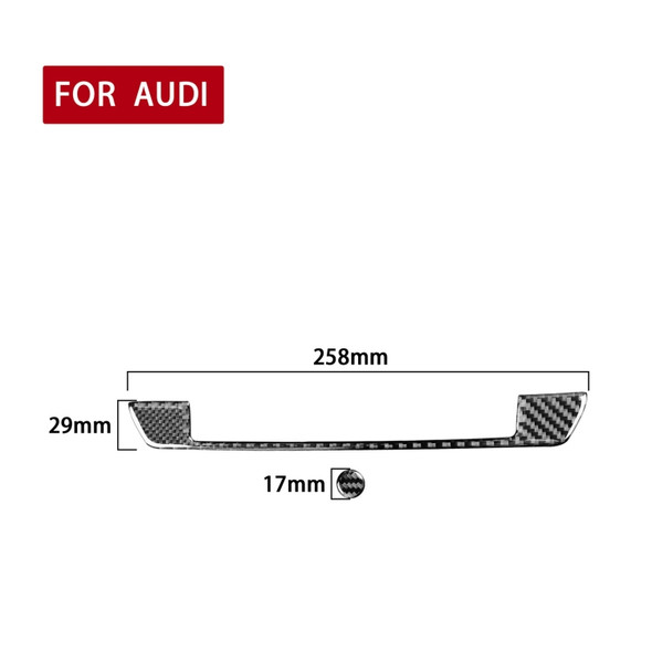 Car Carbon Fiber Warning Panel Buttons Decorative Sticker for Audi A6L / A7 2019-, Left and Right Drive Universal