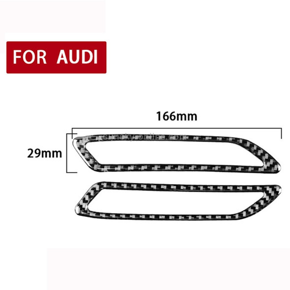 Car Carbon Fiber A-pillar Air Outlet Decorative Sticker for Audi A6L / A7 2019-, Left and Right Drive Universal