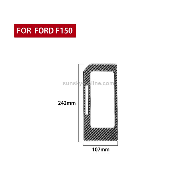 Car Carbon Fiber Gear Panel B Decorative Sticker for Ford F150 2017-2020, Left Drive