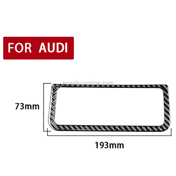 Car Carbon Fiber Rear Air Conditioning Frame Sticker for Audi A6L / A7 2019-, Left and Right Drive Universal