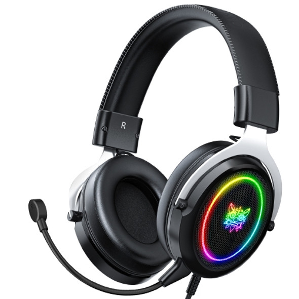 ONIKUMA X10 RGB Wired Gaming Headphone with Microphone, Cable Length: about 2.1m(Black Silver)