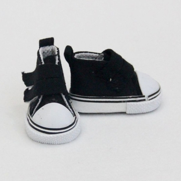 3 Pairs 5cm Doll Shoes Casual Canvas Sneakers(Black)