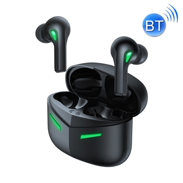 JOYROOM JR-TP2 Bluetooth 5.0 True Wireless Gaming Earbuds with Charging Case & Breathing Light(Black)