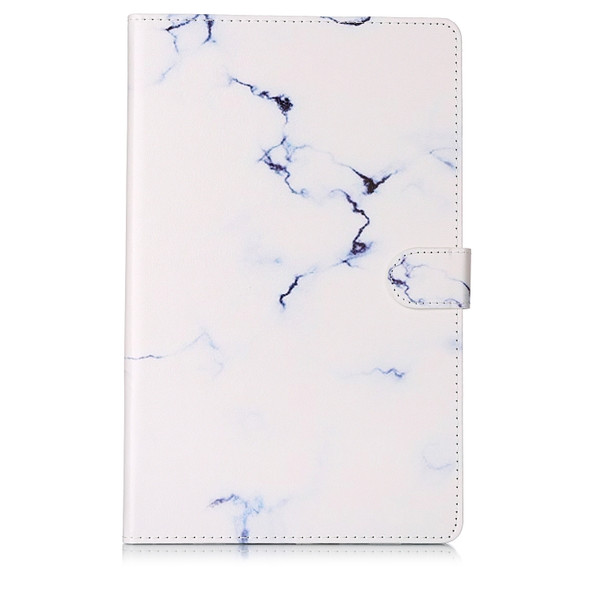 Colored Drawing Pattern Horizontal Flip PU Leather Case with Holder & Card Slots & Wallet For Galaxy Tab A 10.5 / T590(White Marble )