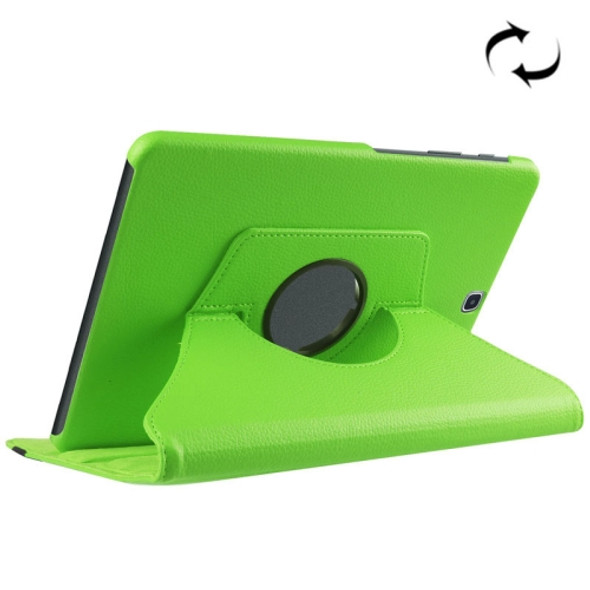 Litchi Texture Horizontal Flip Solid Color Leather Case with 360 Degrees Rotation Holder for Galaxy Tab S2 9.7 / T815(Green)