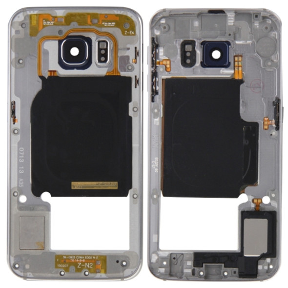 Back Plate Housing Camera Lens Panel  with Side Keys and Speaker Ringer Buzzer for Galaxy S6 Edge / G925(Grey)