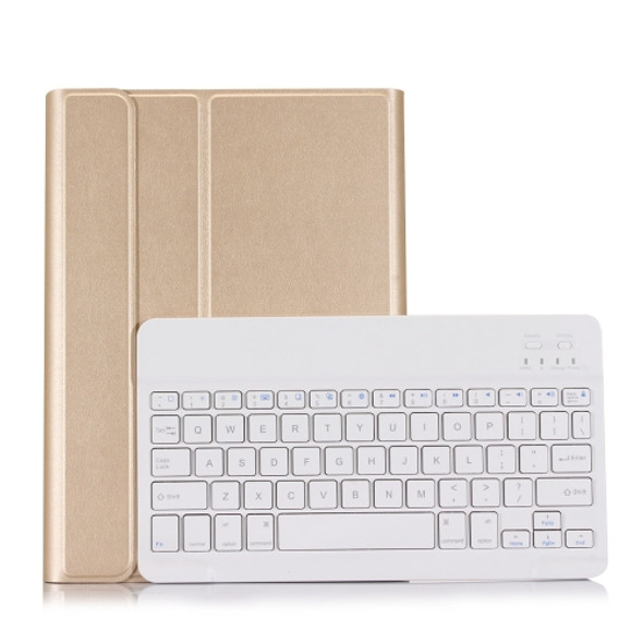ST870S For Samsung Galaxy Tab S7 T870/T875 11 inch 2020 Ultra-thin Detachable Bluetooth Keyboard Leather Tablet Case with Stand & Sleep Function & Backlight(Gold)