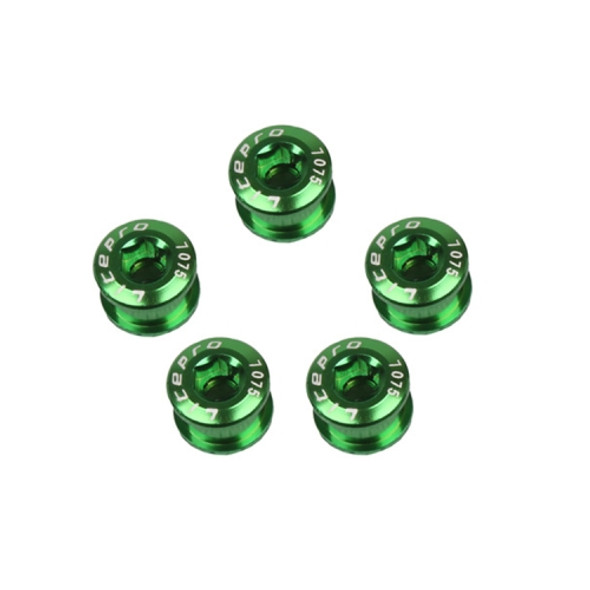 5 PCS Litepro Mountain Bike Bicycle Plate Nail Sprocket Plate Screw Folding Bike Modified Single Plate Nail(Green)