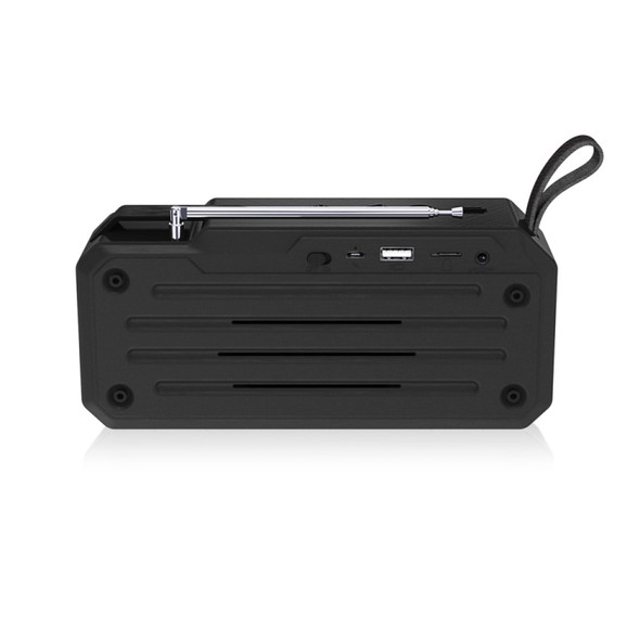 NewRixing NR4018FM TWS Portable Stereo Bluetooth Speaker, Support TF Card / FM / 3.5mm AUX / U Disk / Hands-free Call(Black)