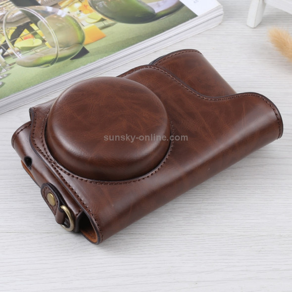 Full Body Camera PU Leather Case Bag with Strap for Samsung Galaxy Camera EK-GC100 / EK-GC110 / EK-GC200(Coffee)