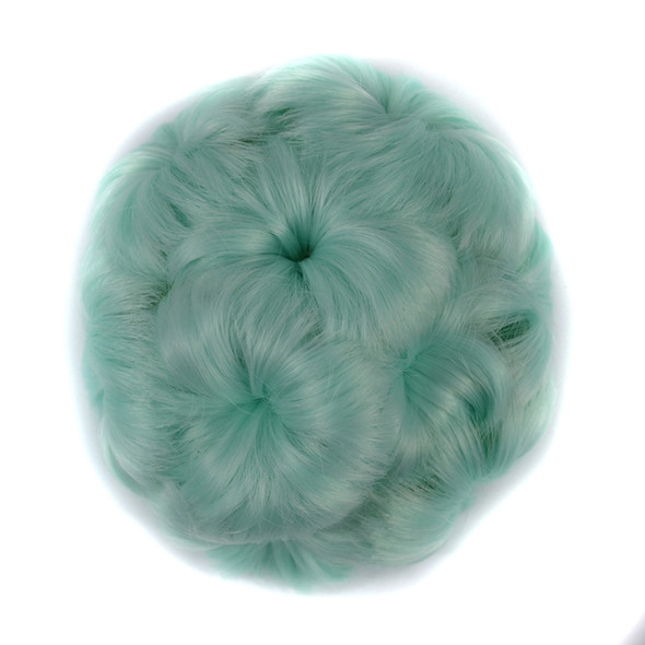 Wig Ball Head Flower Hairpin Hair Bag Wig Headband for Bride(Green)