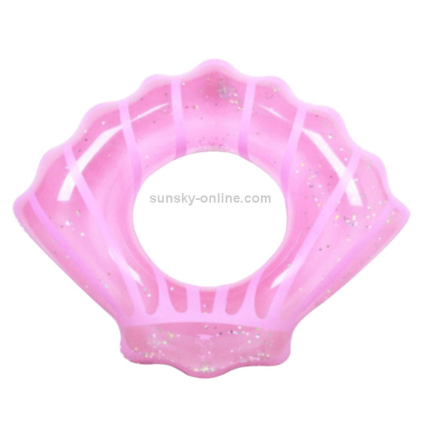 Shell Shape Inflatable Swimming Ring Lifesaving Ring Axillary Ring, Size: L, 100x110cm (Pink)