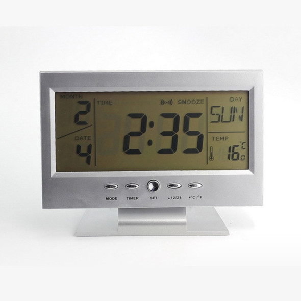 Large Screen Electronic Clock Smart Mute Luminous Clock with Thermometer