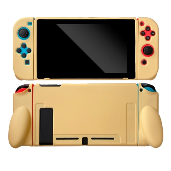 For Nintendo Switch Pure Color Shockproof TPU Case(Yellowish-brown)