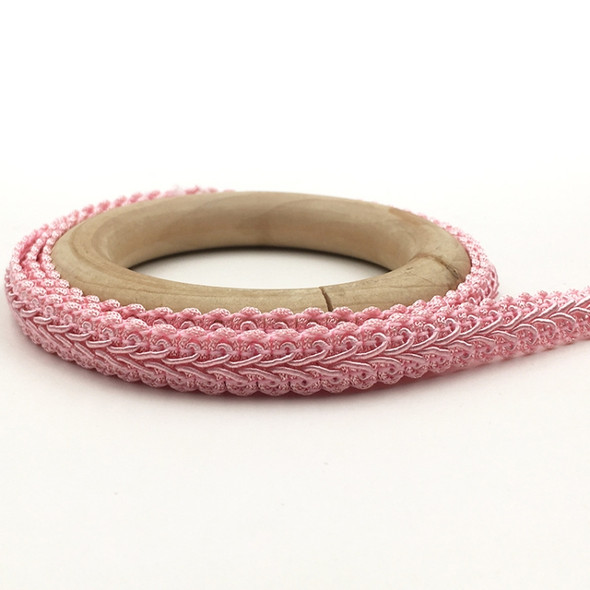 WG000312 Polyester Silk Centipede Shape Lace Belt DIY Clothing Accessories, Length: 25m, Width: 1.2cm(Pink)