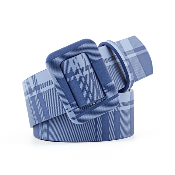 Ladies Candy Color Wide Leather Belt without Holes, Size: 105 x 4.3cm, Belt Length:105cm(Blue)