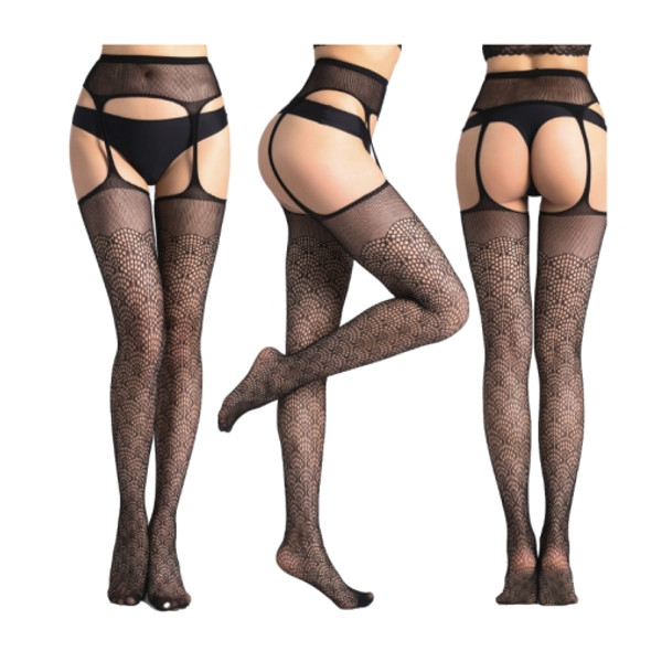 3 PCS Hollow Out Tights Lace Sexy Stockings Female Thigh High Fishnet Embroidery Transparent Pantyhose Women Black Lace Hosiery, Size:Hardcover hardcover (white card + color box)(6093)