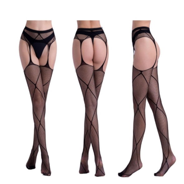 3 PCS Hollow Out Tights Lace Sexy Stockings Female Thigh High Fishnet Embroidery Transparent Pantyhose Women Black Lace Hosiery, Size:Hardcover hardcover (white card + color box)(6080)