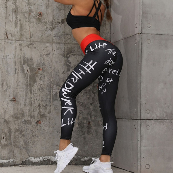 Fitness Sports And Fitness Hip Stretch Nine Leggings (Color:Black Size:S)