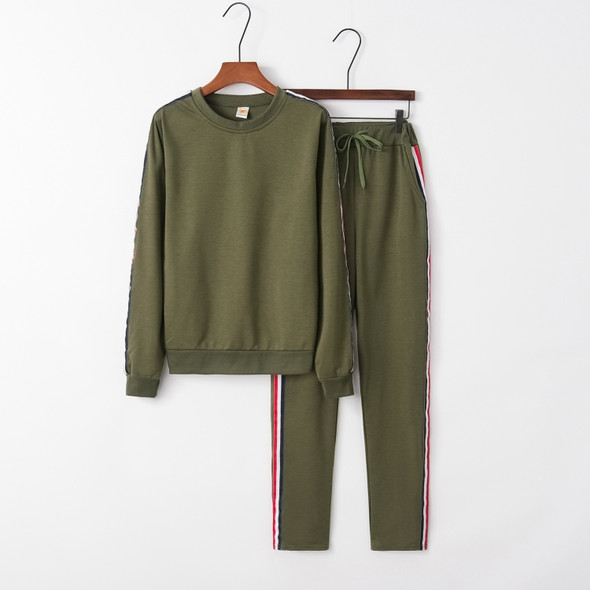 Sexy Female Casual Sports Suit (Color:Army Green Size:L)