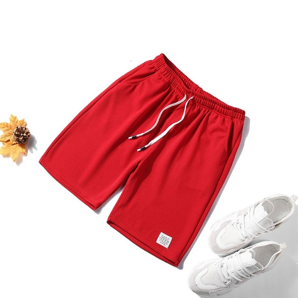 Men Casual Loose Shorts (Color:Red Size:M)
