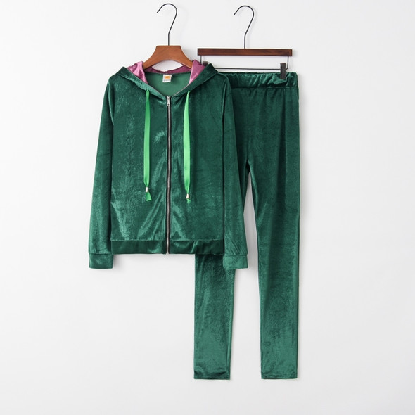Long Sleeve Casual Women Suit (Color:Green Size:L)