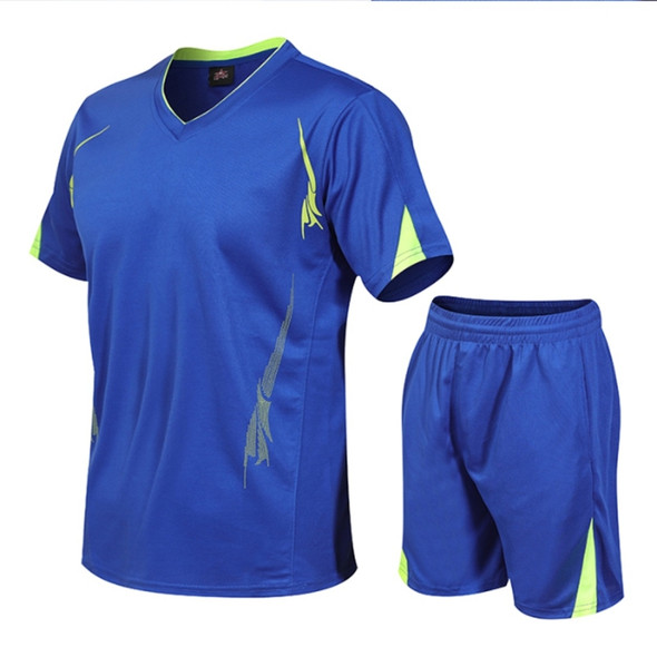 Men Running Fitness Sports Suit Quick-drying Clothes (Color:Blue Size:M)