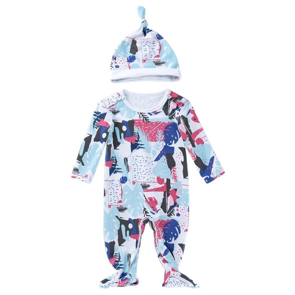 Baby Long Sleeve Printed One-piece Suit (Color:Graffiti Size:66)