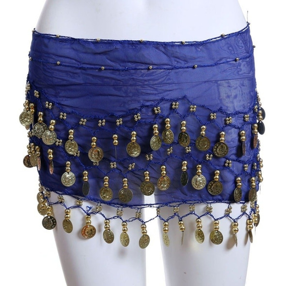 Women Chiffon Dancing Belt (Color:Blue Size:One size)