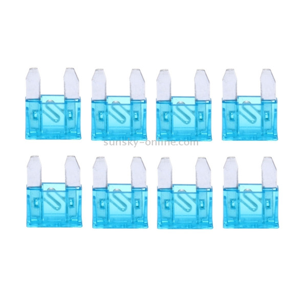 100 PCS Auto Mini Blade Fuse, DC 12V 15A(Blue)