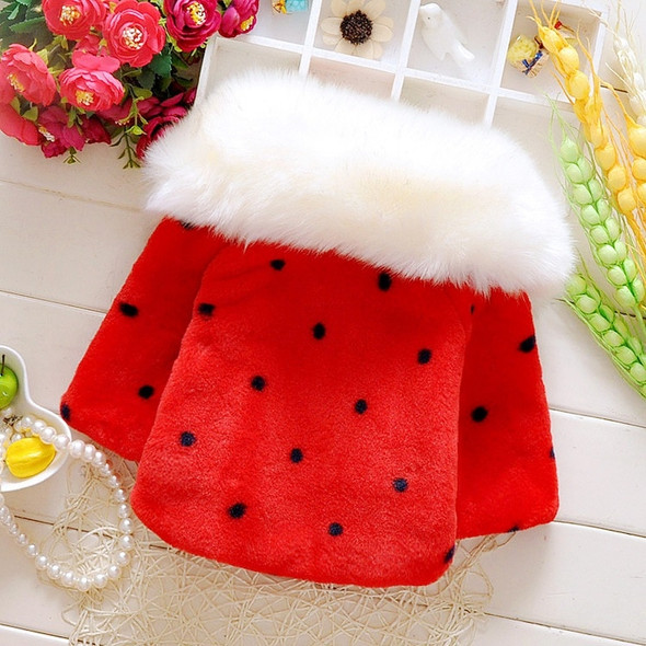 Girls Cloak Thickened Warm Cloak (Color:Red Size:100)