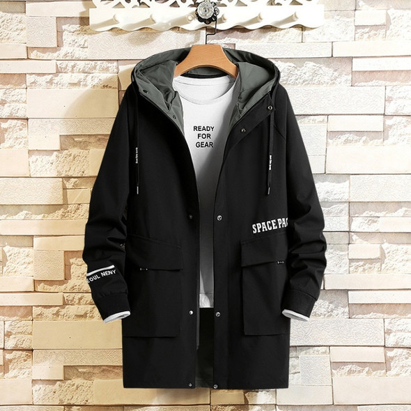 Fashion Casual Style Loose Frock Coat (Color:Black Size:XXXXXXXXL)