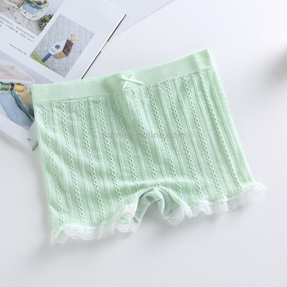 Lace Safety Shorts Anti-emptied Shorts Leggings for Ladies (Color:Light Green Size:Free Size)