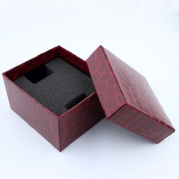 10 PCS Simple Imitation Leather Watch Jewelry Packaging Box Watch Box(Maroon)