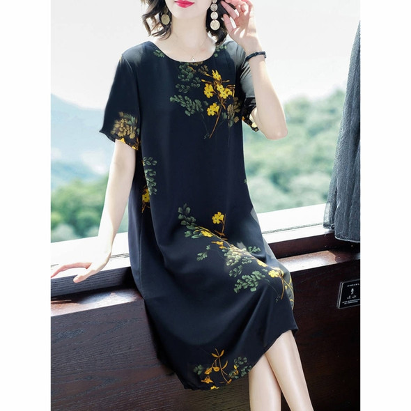 Covering Stomach And Showing Thin Foreign Style Court Style Junior Dress (Color:Decor Size:XL)