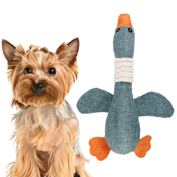 2 PCS Long Animal Wild Goose Vocal Bite Resistant Dog Toy Plush Molar Dog Supplies, Specification: Blue