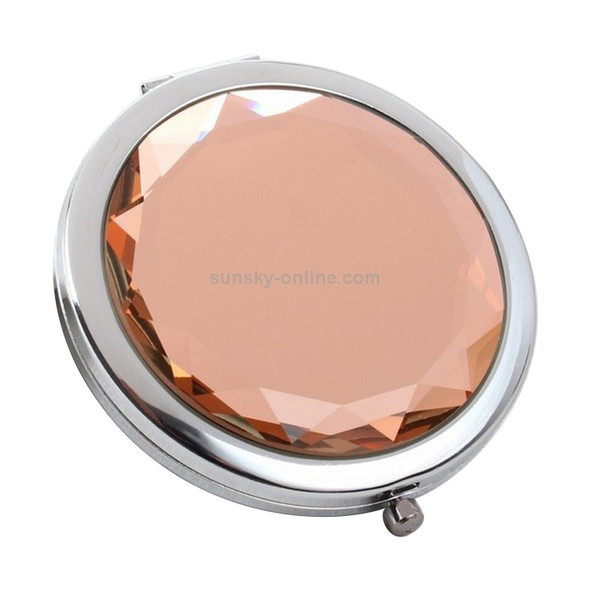 Metal Crystal Makeup Mirror Folding Double Mirror(Champagne)