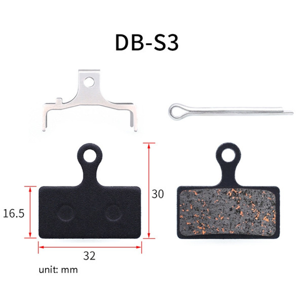 3 Pairs Mountain Bike Semi-Metallic Brake Pads M355 Oil Disc BB5 Resin Disc Brakes, Bagged(DB-S3)