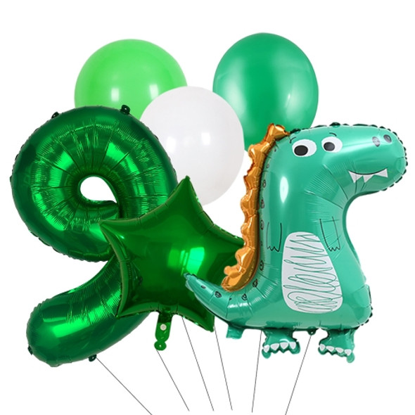 5934 Aluminum Membrane Latex Combination Dinosaur Digital Balloon Set Background Decoration Cartoon Balloon(9)