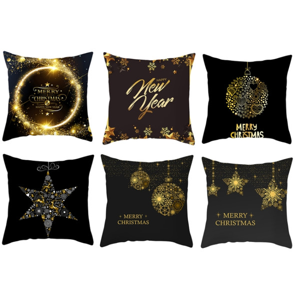 3 PCS Christmas Peach Skin Sofa Pillowcase Cushion Cover Without Pillow Core, Size: 45x45cm(TPR220-8)