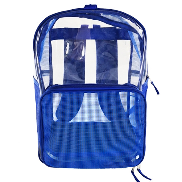 Pet Bag Cat Dog Universal Transparent Shoulder Bag Out Portable Pet Breathable Backpack(02 Blue )