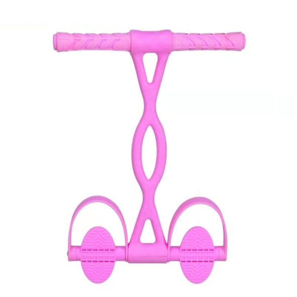 Home Fitness Pedal Tensioner Sit-Up Aid Multifunctional Elastic Rope, Specification： Little Waist Crystal (Pink)