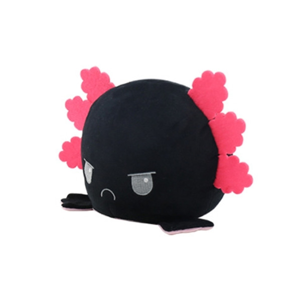 2 PCS Cute Plush Flip Toy Double-Sided Doll(Pink Black Axolotl)