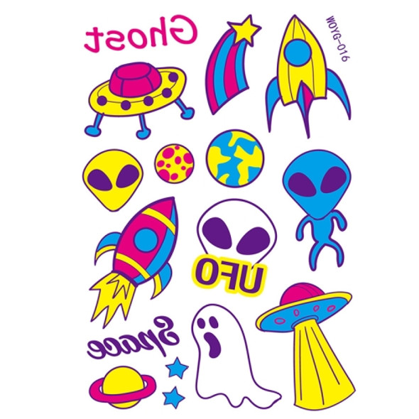 10 PCS Cartoon Fluorescent Glowing Flower Arm Tattoo Sticker(WOYG-016)