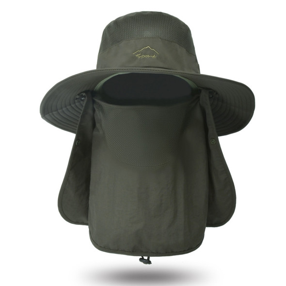 Multifunction Fisherman Hats Outdoor Speed Drying Fishing Breathable Sun Hats(Army Green)