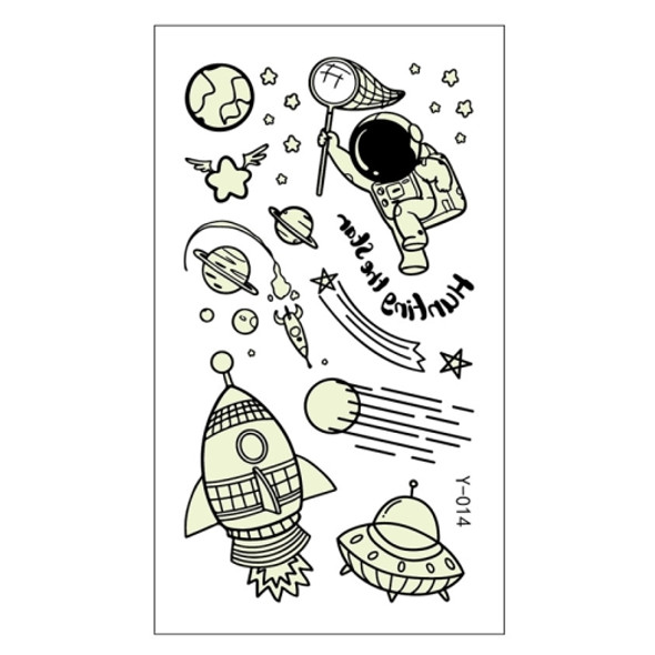 20 PCS Cartoon Spaceship Luminous Children Tattoo Stickers(Y-014)