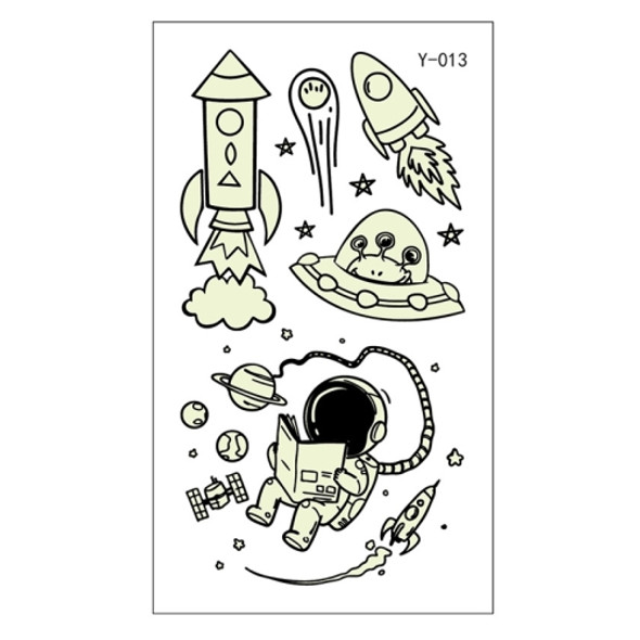 20 PCS Cartoon Spaceship Luminous Children Tattoo Stickers(Y-013)